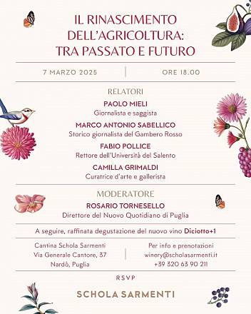 Il rinascimento dell’agricoltura: a nardò un evento con ospiti d’eccezione